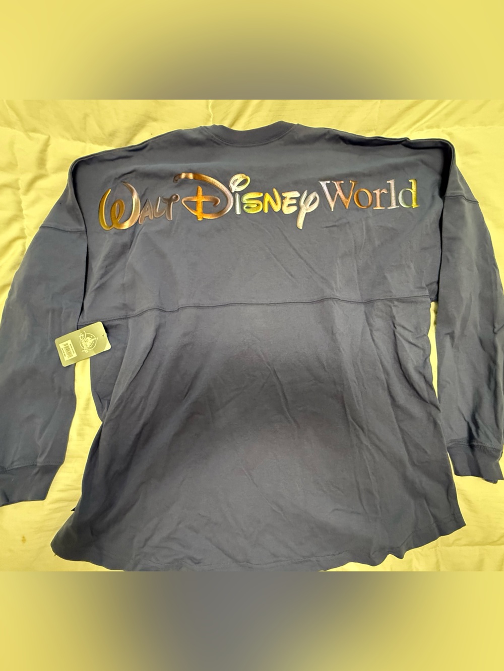Disney Men's Long-Sleeve Walt Disney World Logo Shirt in Navy
